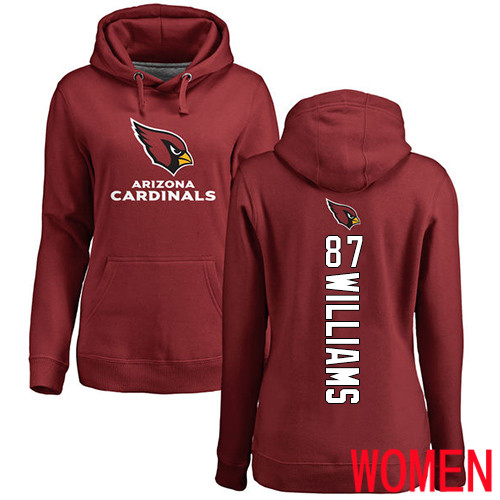 Arizona Cardinals Maroon Women Maxx Williams Backer NFL Football #87 Pullover Hoodie Sweatshirts->arizona cardinals->NFL Jersey